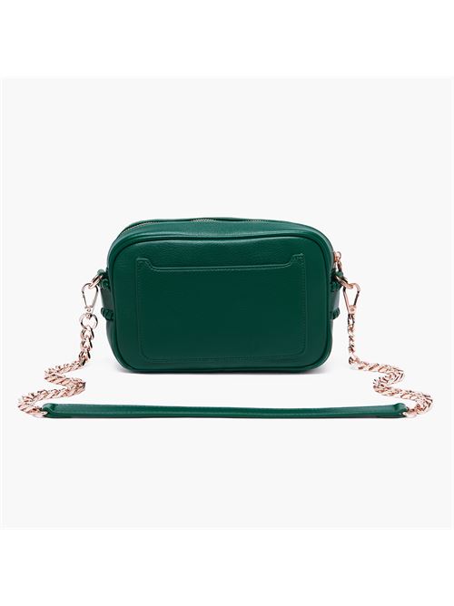 borsa a spalla logo cuoio La carrie | 132M-PA-270-TBS\GREGREEN